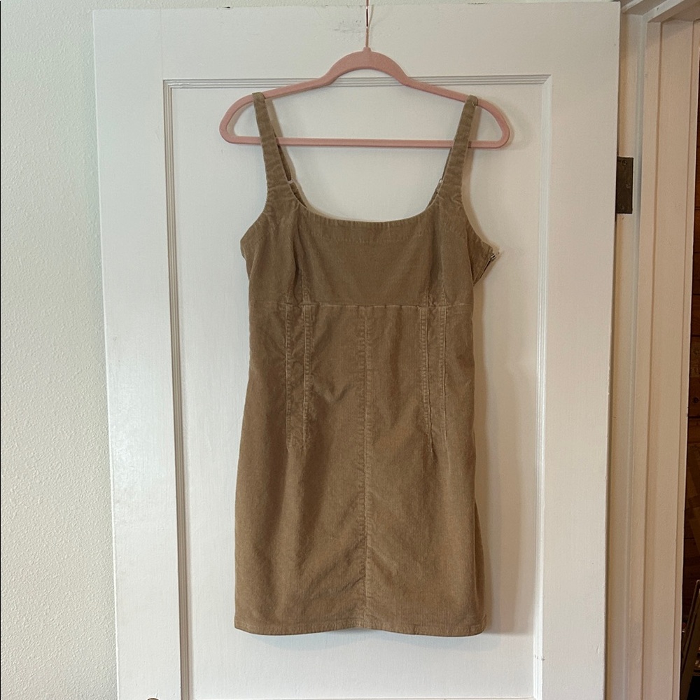 Urban Outfitters Tan Corduroy Mini Dress
